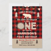 Lumberjack Birthday Invitation Lumberjack Party Kaart (Voorkant)