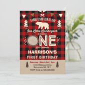 Lumberjack Birthday Invitation Lumberjack Party Kaart (Staand voorkant)