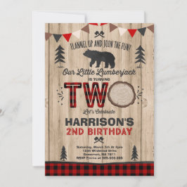 Lumberjack Birthday Invitation Lumberjack Party Kaart