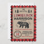 Lumberjack Birthday Invitation Lumberjack Party Kaart (Voorkant)