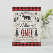 Lumberjack Birthday Invitation Lumberjack Party Kaart (Staand voorkant)