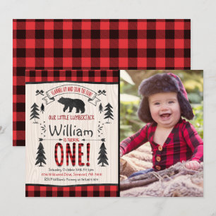 Lumberjack Birthday Invitation Lumberjack Party Kaart