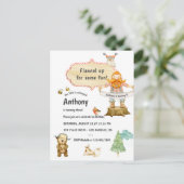 Lumberjack Birthday Party Briefkaart (Staand voorkant)