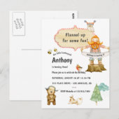 Lumberjack Birthday Party Briefkaart (Voorkant / Achterkant)