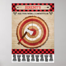 Lumberjack Birthday Party game | Pin the Tail Game