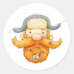 Lumberjack Birthday Party Ronde Sticker