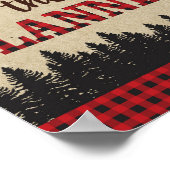 Lumberjack Birthday Party Sign Channel the Flannel Poster (Hoek)