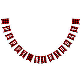 Lumberjack Birthday Play Vlaggetjes