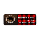 Lumberjack Birthday Return Address Etiket (Voorkant)