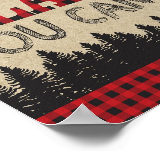 Lumberjack Birthday Sign.... Ik ben zo blij dat je Poster (Hoek)