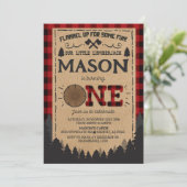 Lumberjack Birthday Uitnodiging (Staand voorkant)