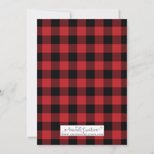 Lumberjack Birthday Uitnodiging (Achterkant)