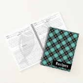 Lumberjack Black Aqua Pset Pattern Recipe Notitieboek (Binnen)