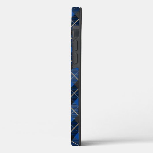 Lumberjack Black Blue Pset Patroon Case-Mate iPhone Case (Achterkant / Links)