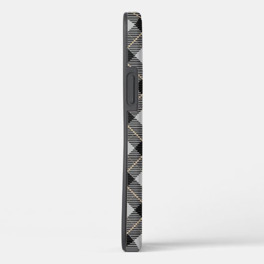Lumberjack Black Grey Play Pattern Case-Mate iPhone Case (Achterkant / Rechts)
