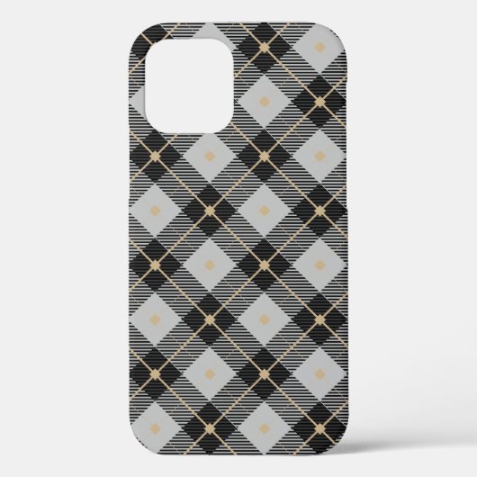 Lumberjack Black Grey Play Pattern Case-Mate iPhone Case (Achterkant)