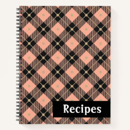 Lumberjack Black Pink Coral Pset Recipe Notitieboek