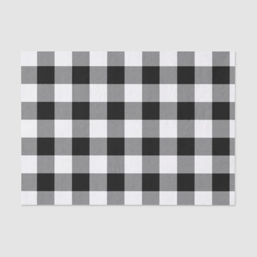 Lumberjack Black White Buffalo Plaid Tissuepapier (Voorkant)