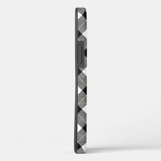 Lumberjack Black White Play Patroon Case-Mate iPhone Case (Achterkant / Rechts)