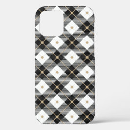 Lumberjack Black White Play Patroon Case-Mate iPhone Case