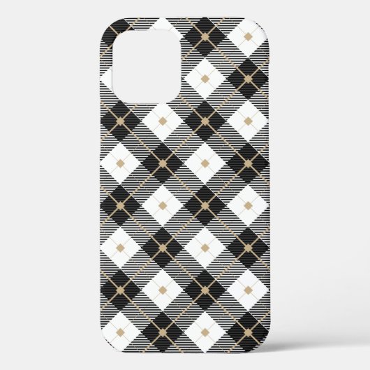 Lumberjack Black White Play Patroon Case-Mate iPhone Case (Achterkant)