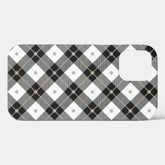 Lumberjack Black White Play Patroon Case-Mate iPhone Case (Achterkant (horizontaal))