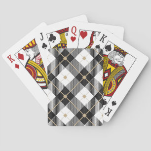 Lumberjack Black White Play Patroon Pokerkaarten
