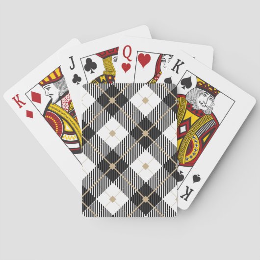 Lumberjack Black White Play Patroon Pokerkaarten (Achterkant)