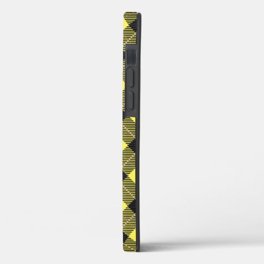 Lumberjack Black Yellow Pset Patroon Case-Mate iPhone Case (Achterkant / Links)