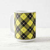 Lumberjack Black Yellow Pset Patroon Koffiemok (Voorkant links)