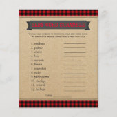 Lumberjack Boho Baby shower Games Word Scramble (Voorkant)