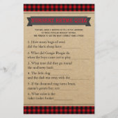 Lumberjack Boho Baby shower Games Word Scramble (Achterkant)