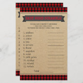 Lumberjack Boho Baby shower Games Word Scramble (Voorkant / Achterkant)