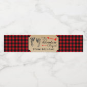 Lumberjack Boy Baby shower Waterfleslabels Waterfles Etiket (Enkel label)