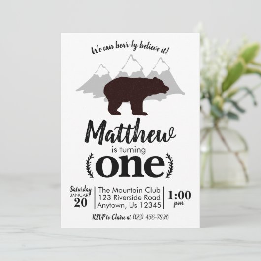 Lumberjack Boy Beer First Birthday Kaart (Staand voorkant)