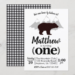 Lumberjack Boy Beer First Birthday Kaart