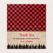 Lumberjack Boy Verjaardagsfeestje Favor Bag Label Visitekaartje (Buitenkant ongevouwen)