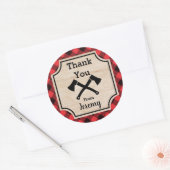 Lumberjack Boy Verjaardagsfeestje Favor Sticker (Envelop)