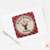 Lumberjack Boy Verjaardagsfeestje Favor Sticker (Envelop)