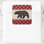 Lumberjack Boy Verjaardagsfeestje Favor Sticker (Tas)