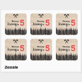 Lumberjack Boy Verjaardagsfeestje Favor Sticker (Vel)