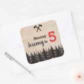 Lumberjack Boy Verjaardagsfeestje Favor Sticker (Envelop)