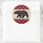 Lumberjack Boy Verjaardagsfeestje Favor Sticker (Tas)