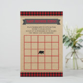 Lumberjack Boys Baby Shower Bingo Kaart (Staand voorkant)