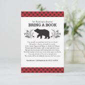 Lumberjack Breng een Boek Baby shower Behuizing Ka Informatiekaartje (Staand voorkant)