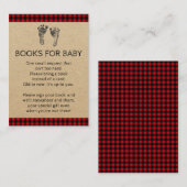 Lumberjack Breng een boek Baby shower Kaarten (Voorkant / Achterkant)