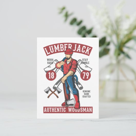  Lumberjack Briefkaart (Staand voorkant)