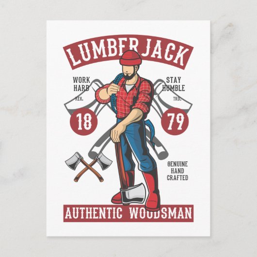  Lumberjack Briefkaart (Voorkant)