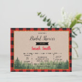 Lumberjack bruids douche uitnodiging (Staand voorkant)