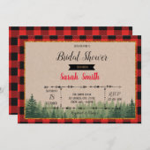 Lumberjack bruids douche uitnodiging (Voorkant / Achterkant)